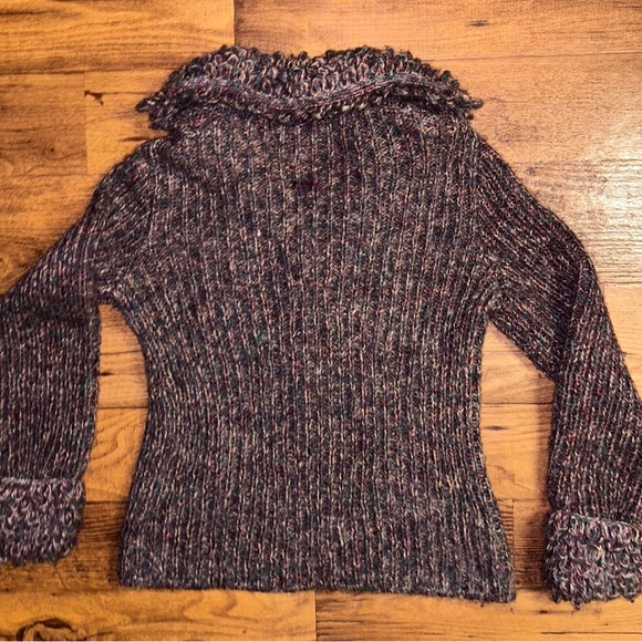 Krizia Maglia • Vtg • Medium • Italy • Purple/Green/Beige • Wool • Knit • Jacket - Picture 9 of 12